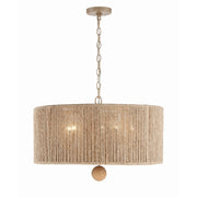 Jessa 5 Light 24" Pendant in Burnished Silver