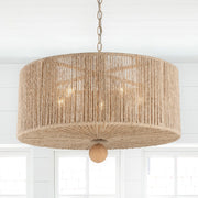 Jessa 5 Light 24" Pendant in Burnished Silver in a room setting