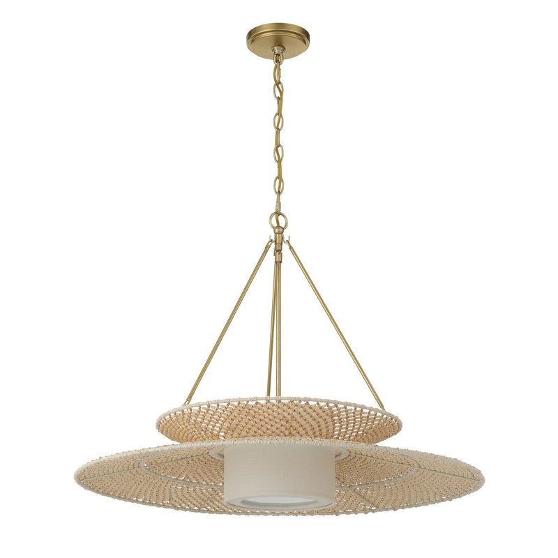 Janipher 1 Light 29.5" Pendant in Soft Gold