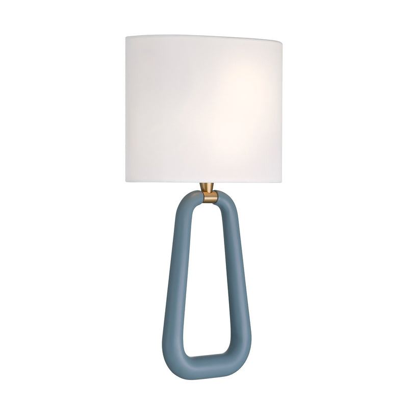 Jori 2 Light 10" Sconce in Aged Brass + Blue