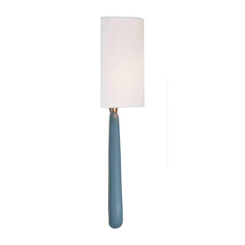 Jori 2 Light 10" Sconce in Aged Brass + Blue