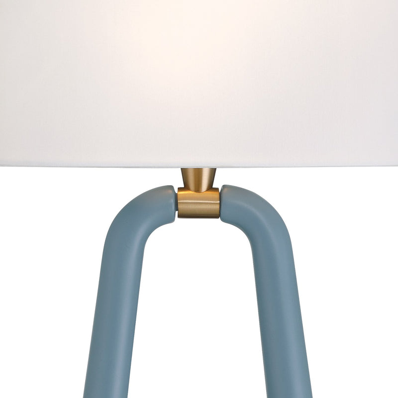 Jori 2 Light 10" Sconce in Aged Brass + Blue