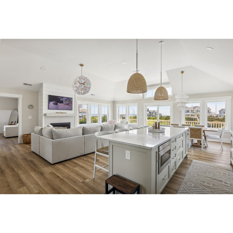 Jasper 3 Light 16" Pendant in Matte White in a room setting