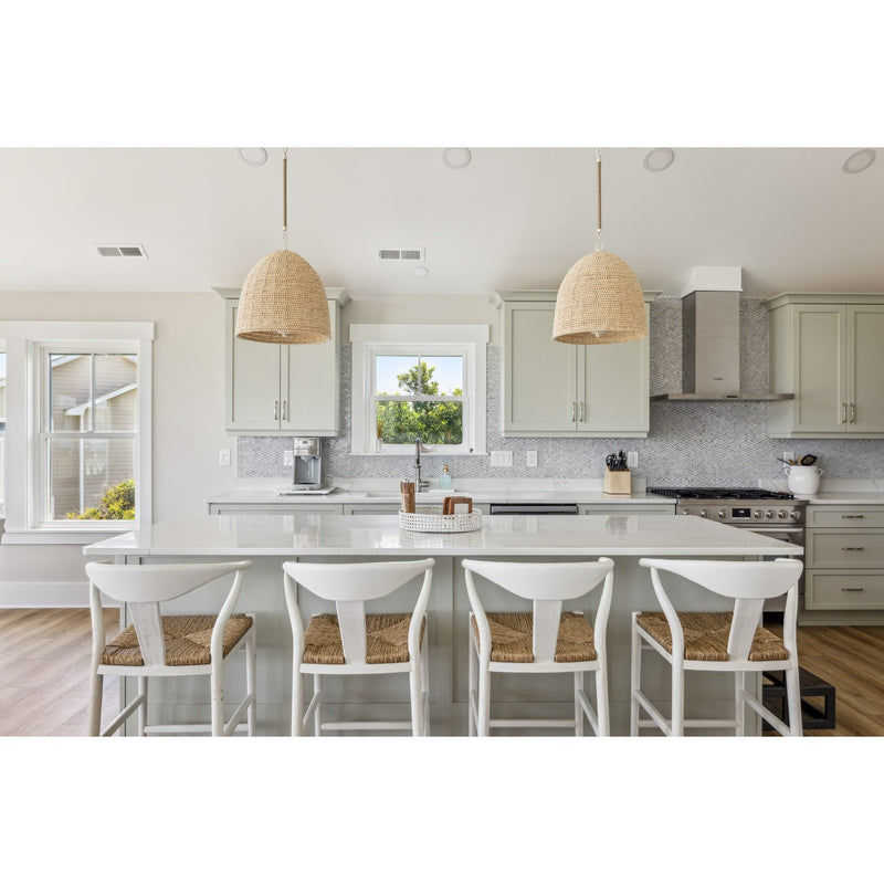 Jasper 3 Light 16" Pendant in Matte White in a room setting