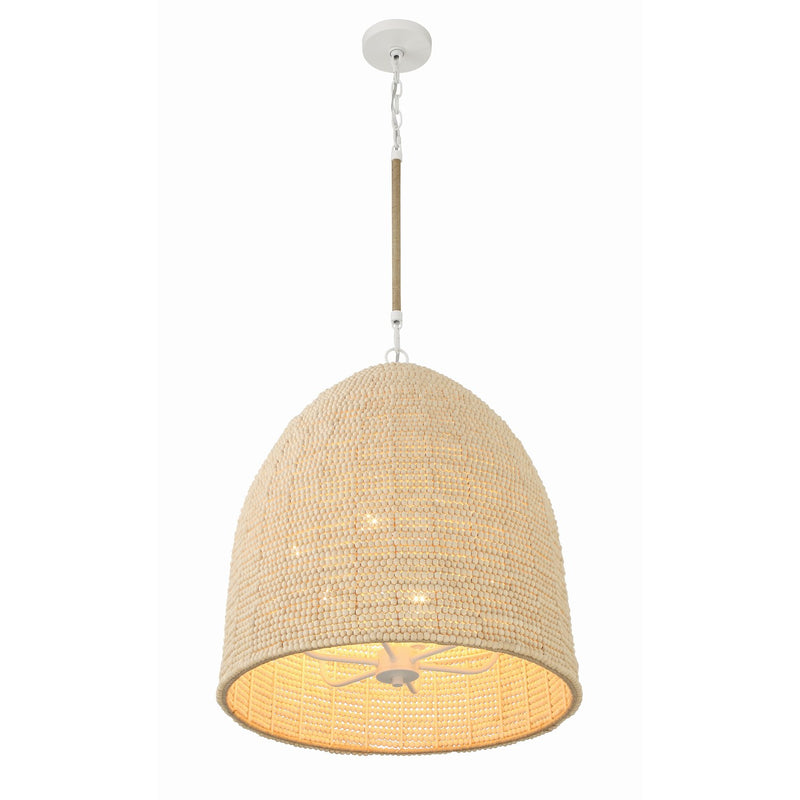Jasper 6 Light 20" Pendant in Matte White