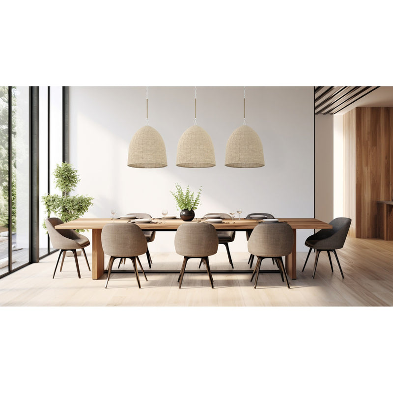 Jasper 6 Light 20" Pendant in Matte White in a room setting