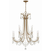 Karrington 12 Light 30" Chandelier in Aged Brass