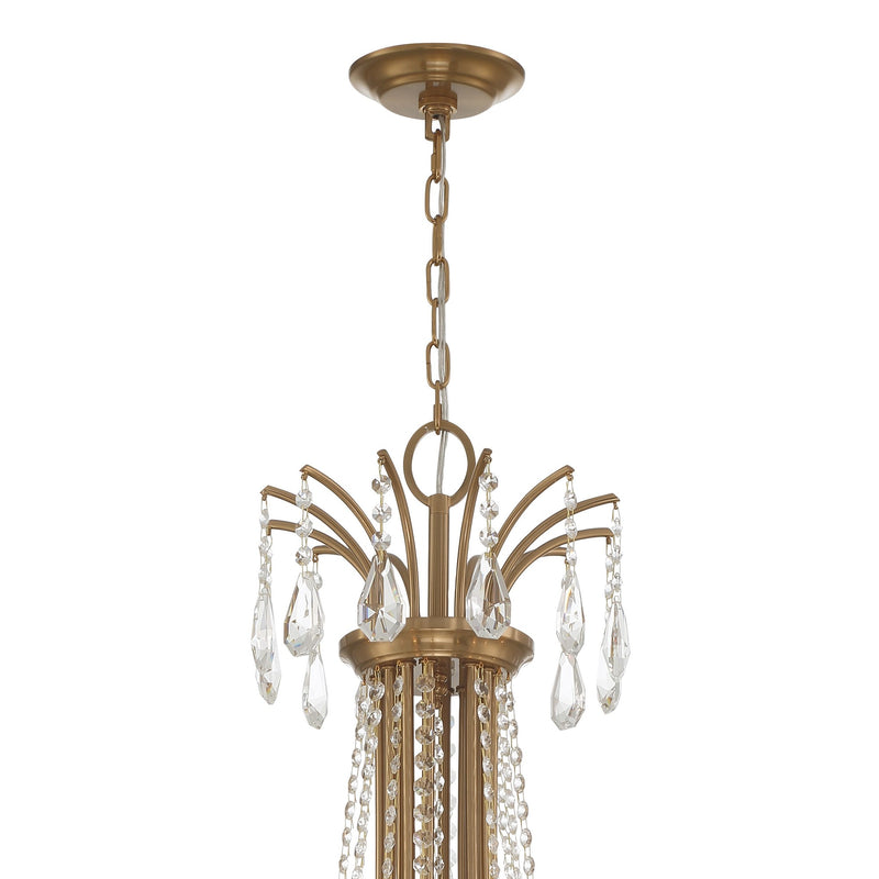 Karrington 12 Light 30" Chandelier in Aged Brass