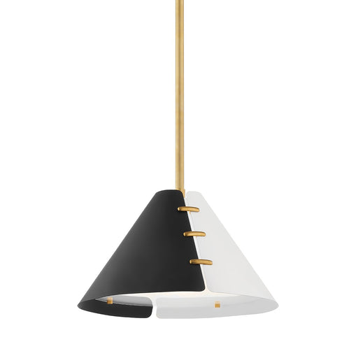 Split Small Pendant in Aged Brass