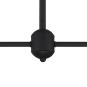 Keenan 4 Light 48" Linear Chandelier in Black Forged