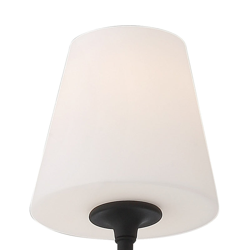 Keenan 4 Light 48" Linear Chandelier in Black Forged