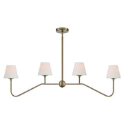 Keenan 4 Light 48" Linear Chandelier in Vibrant Gold