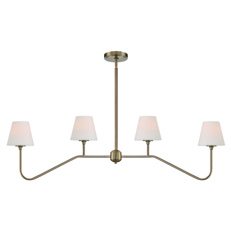 Keenan 4 Light 48" Linear Chandelier in Vibrant Gold