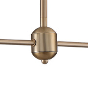 Keenan 4 Light 48" Linear Chandelier in Vibrant Gold