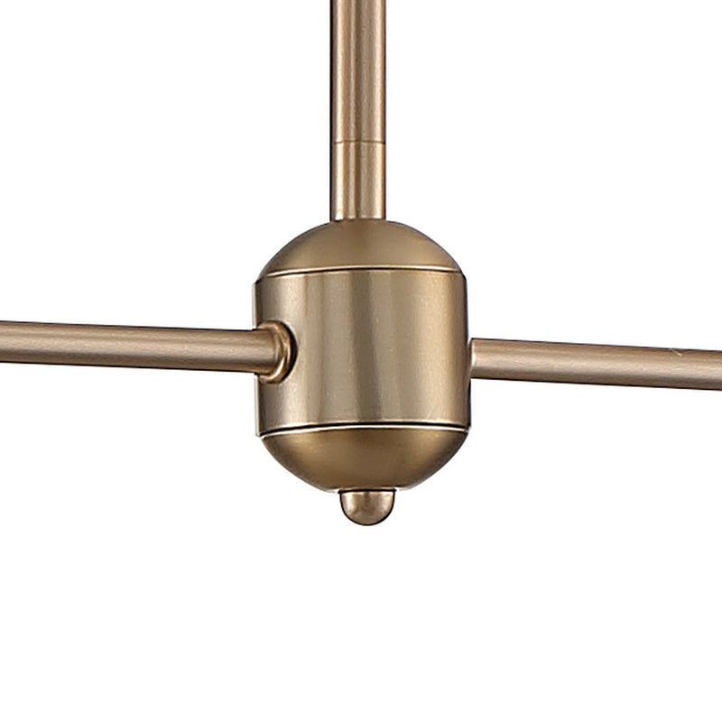 Keenan 4 Light 48" Linear Chandelier in Vibrant Gold