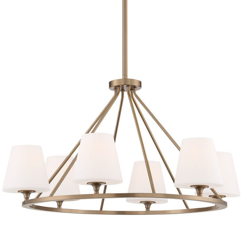 Keenan 6 Light 31.25" Chandelier in Vibrant Gold