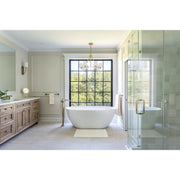 Keenan 6 Light 31.25" Chandelier in Vibrant Gold in a room setting