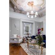 Keenan 6 Light 31.25" Chandelier in Vibrant Gold in a room setting