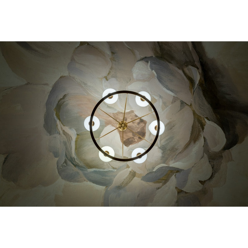 Keenan 6 Light 31.25" Chandelier in Vibrant Gold in a room setting