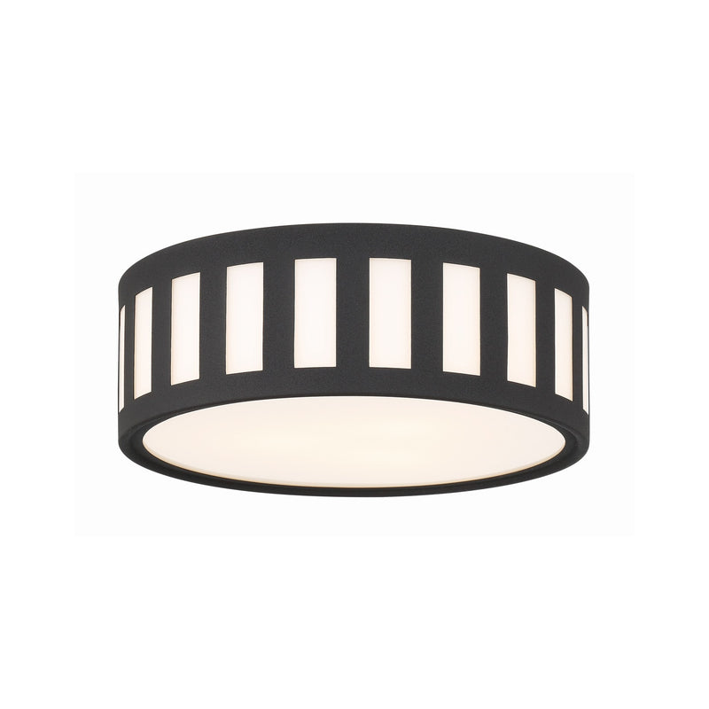Kendal 3 Light 14" Flush Mount in Black Forged