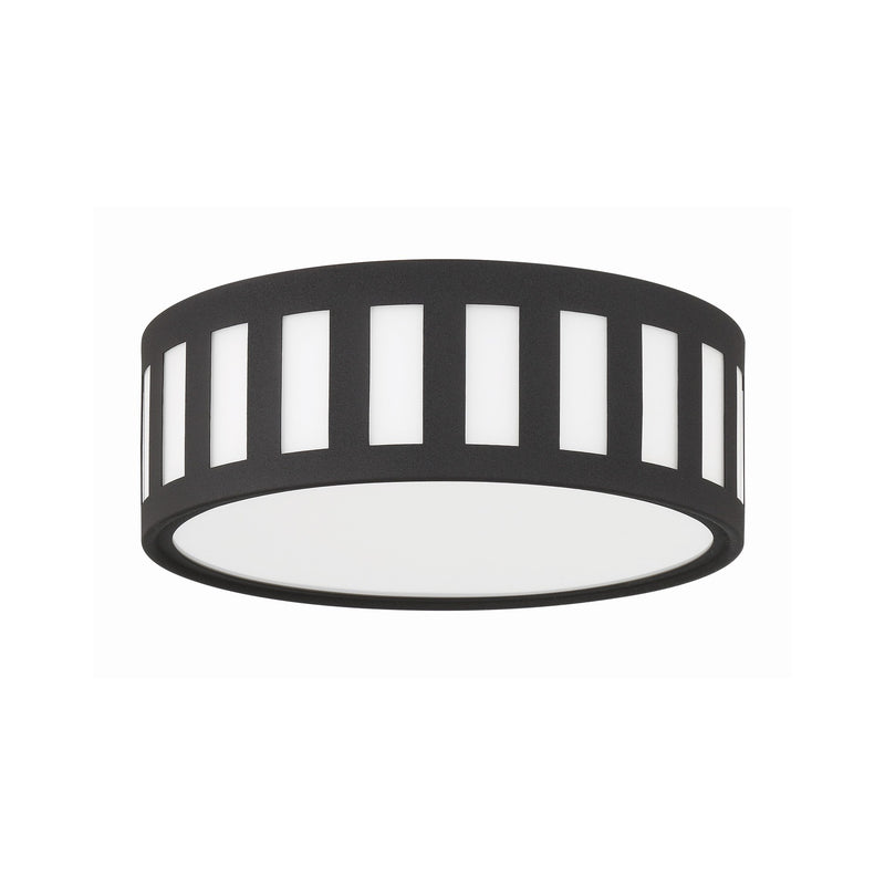 Kendal 3 Light 14" Flush Mount in Black Forged
