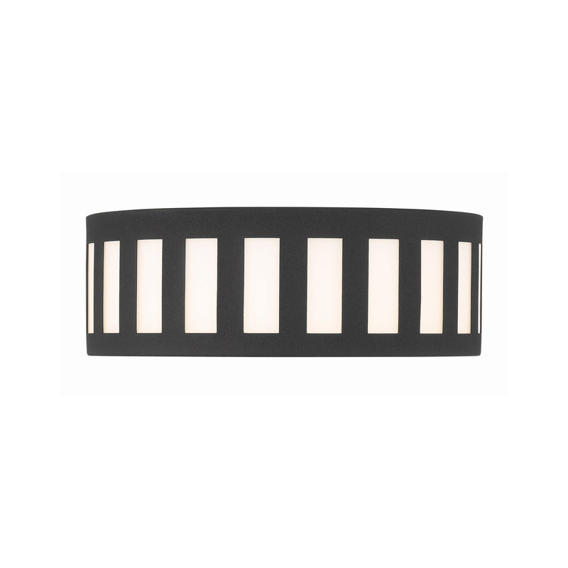 Kendal 3 Light 14" Flush Mount in Black Forged