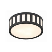 Kendal 3 Light 14" Flush Mount in Black Forged