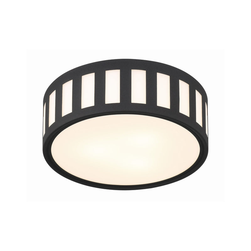 Kendal 3 Light 14" Flush Mount in Black Forged