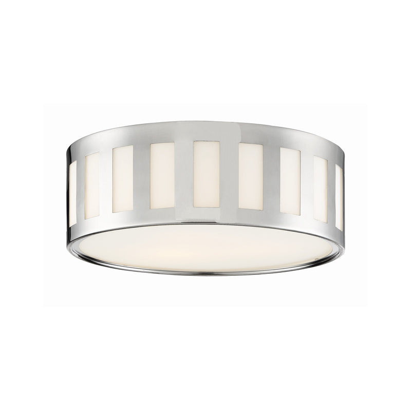 Kendal 3 Light 14" Flush Mount in Polished Nickel