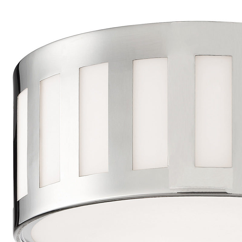 Kendal 3 Light 14" Flush Mount in Polished Nickel