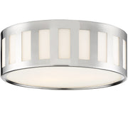 Kendal 3 Light 14" Flush Mount in Polished Nickel