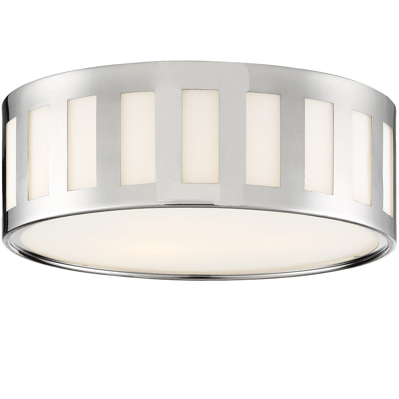 Kendal 3 Light 14" Flush Mount in Polished Nickel