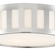 Kendal 3 Light 14" Flush Mount in Polished Nickel