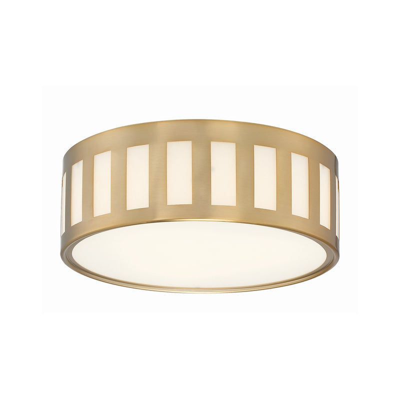 Kendal 3 Light 14" Flush Mount in Vibrant Gold