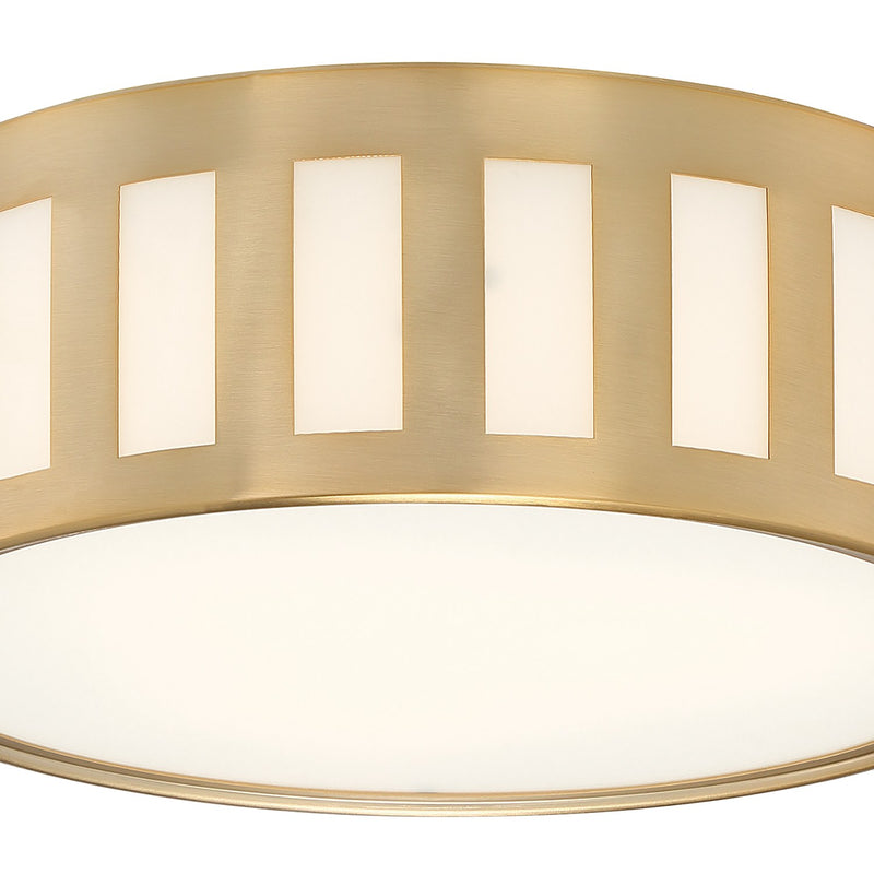 Kendal 3 Light 14" Flush Mount in Vibrant Gold