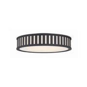 Kendal 4 Light 22.5" Flush Mount in Black Forged
