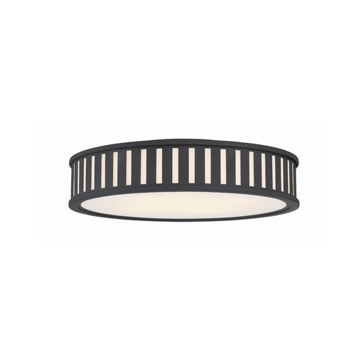 Kendal 4 Light 22.5" Flush Mount in Black Forged
