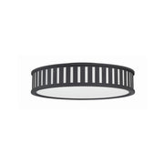 Kendal 4 Light 22.5" Flush Mount in Black Forged