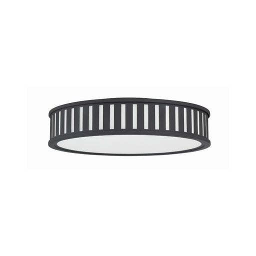 Kendal 4 Light 22.5" Flush Mount in Black Forged