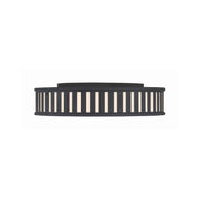 Kendal 4 Light 22.5" Flush Mount in Black Forged