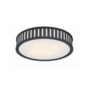 Kendal 4 Light 22.5" Flush Mount in Black Forged