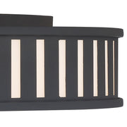 Kendal 4 Light 22.5" Flush Mount in Black Forged