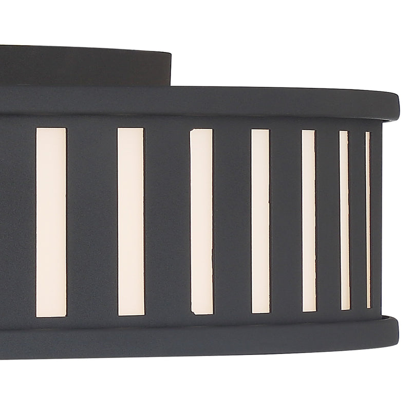 Kendal 4 Light 22.5" Flush Mount in Black Forged