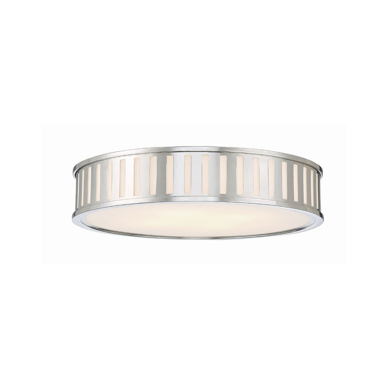 Kendal 4 Light 22.5" Flush Mount in Polished Nickel