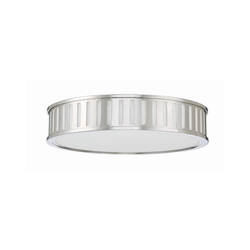 Kendal 4 Light 22.5" Flush Mount in Polished Nickel