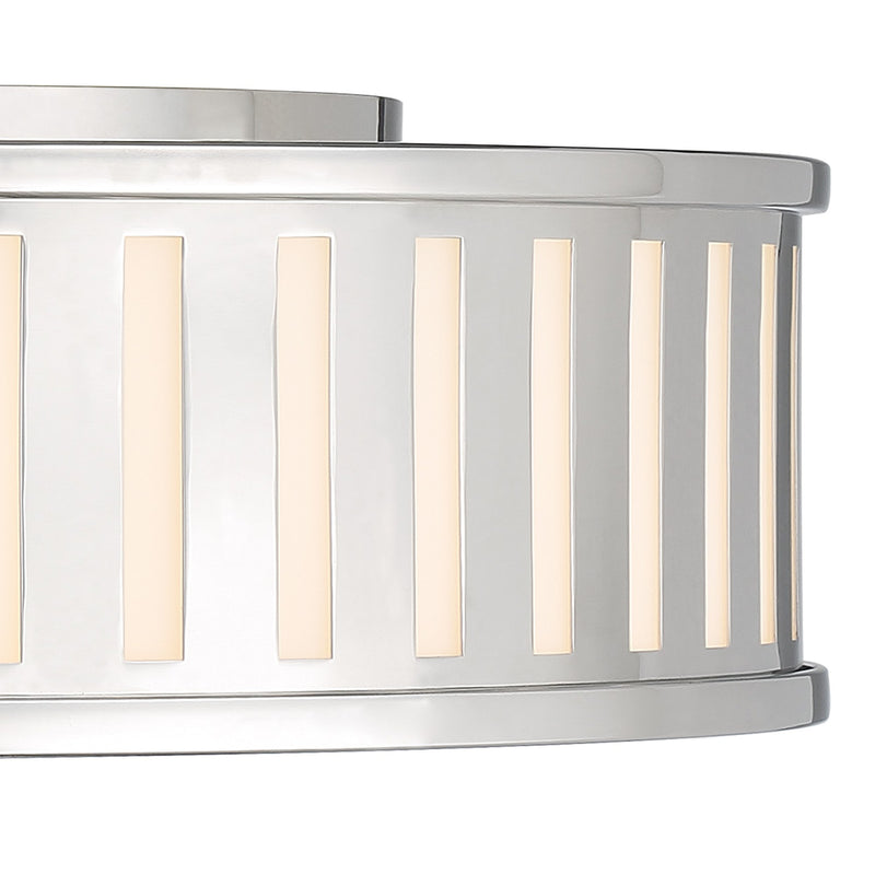 Kendal 4 Light 22.5" Flush Mount in Polished Nickel
