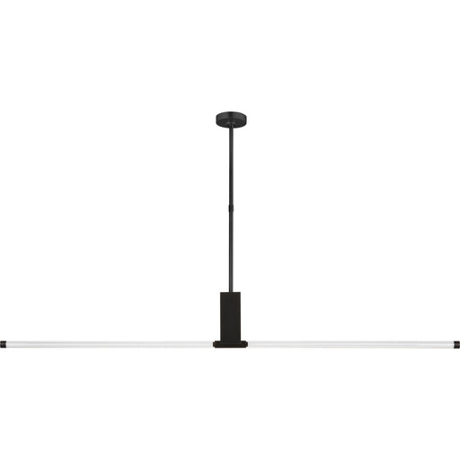 Phobos Large Linear Pendant in Dark Bronze Integrated