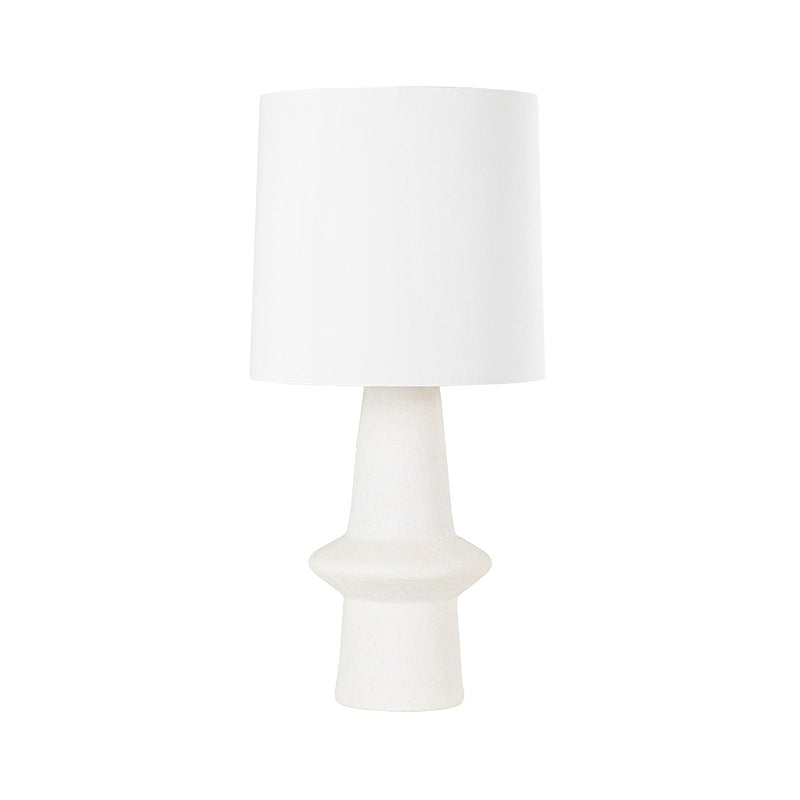 Ramapo Table Lamp in Aged Brass / Ceramic Pale Flax
