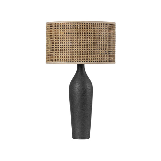 Wingdale Table Lamp in Aged Brass / Ceramic Black Ash