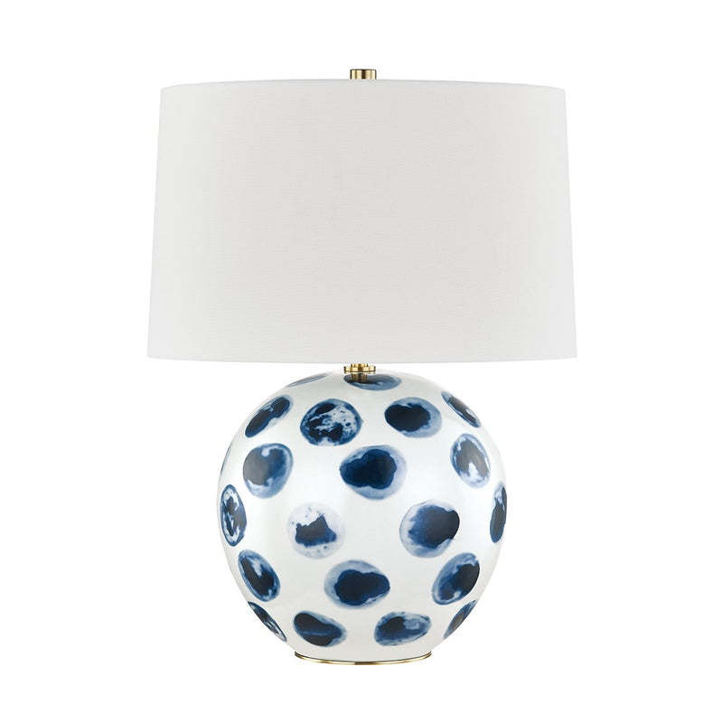 Blue Point Table Lamp in White